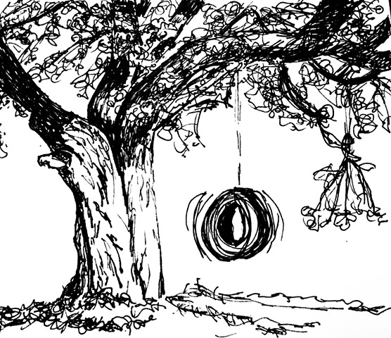 Tire Swing Drawing At Paintingvalley Com Explore