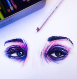320x328 Tired Eyes I Wanted To Draw Something I Relate - Tired Eyes Drawing