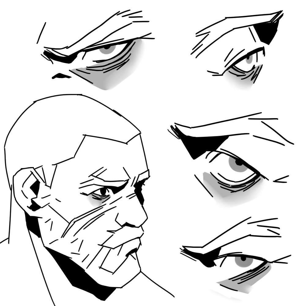 1000x1000 Chris On Twitter Tired Eyes - Tired Eyes Drawing