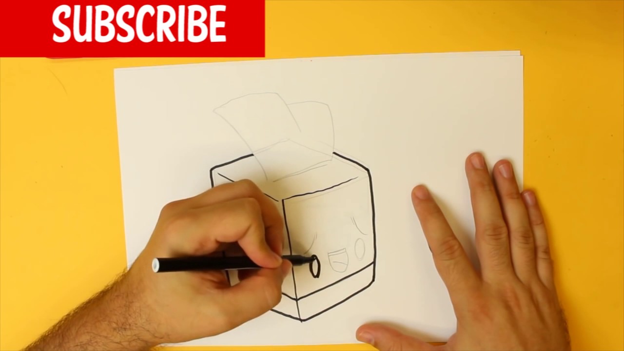 1280x720 how to draw a tissue box cute, easy step - Tissue Box Drawing