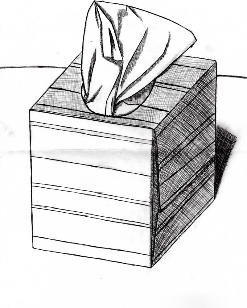 Creative How To Draw An Isometric Sketch Of A Tissue Box 