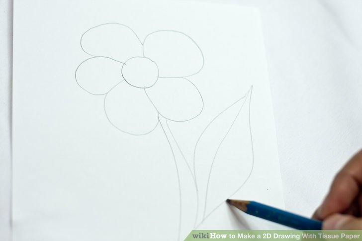 728x485 How To Make A Drawing With Tissue Paper Steps - Tissue Drawing