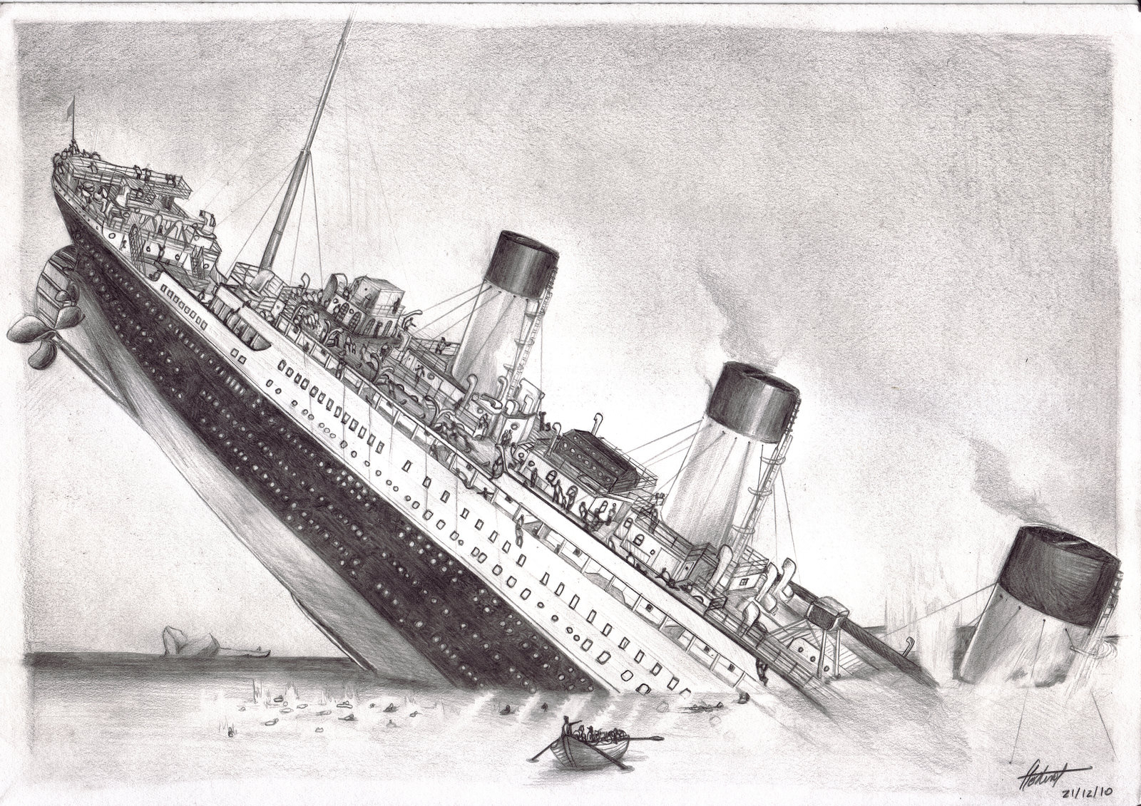 1600x1131 titanic drawing color pencil for free download - Titanic Drawing
