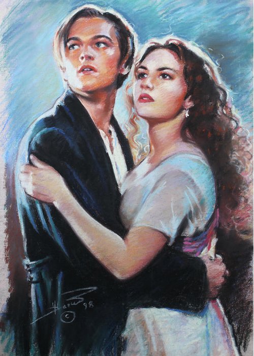 500x700 Titanic Jack And Rose Greeting Card For Sale - Titanic Jack Drawing