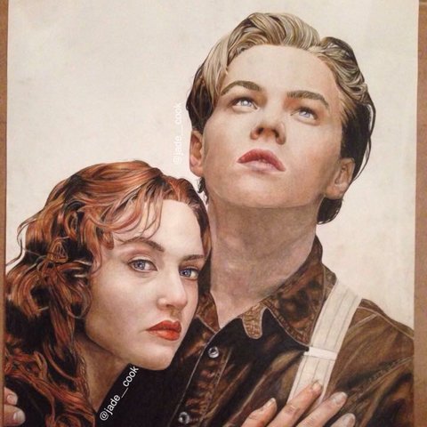 480x480 Titanic Jack And Rose Print! High Quality Prints! Drawing - Titanic Jack Drawing