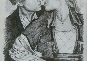 300x210 Titanic Pencil Sketch Pencil Drawing Jack And Rose Skething - Titanic Rose Drawing