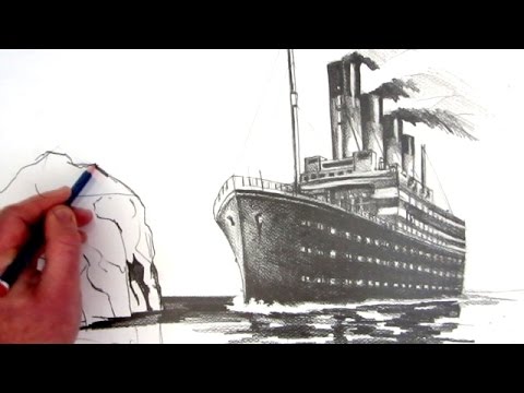 480x360 How To Draw The Titanic Pencil Drawing - Titanic Ship Drawing