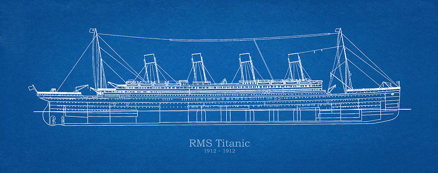 900x356 rms titanic ship plans drawing - Titanic Ship Drawing