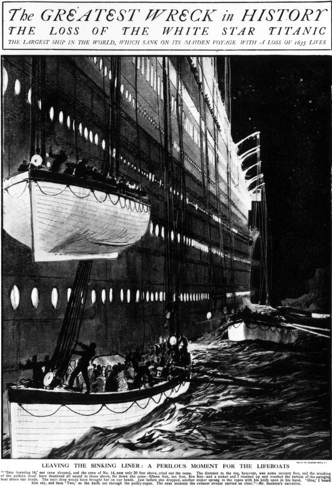 670x981 Drawings Of The Titanic Sinking - Titanic Sinking Drawing