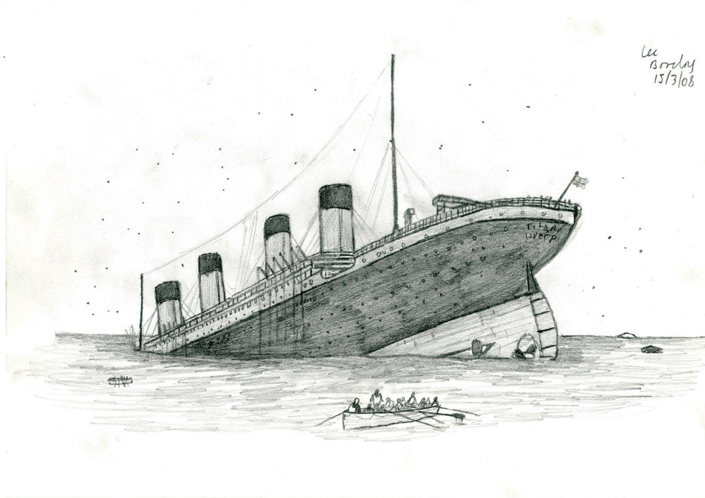 Titanic Wreck Drawing