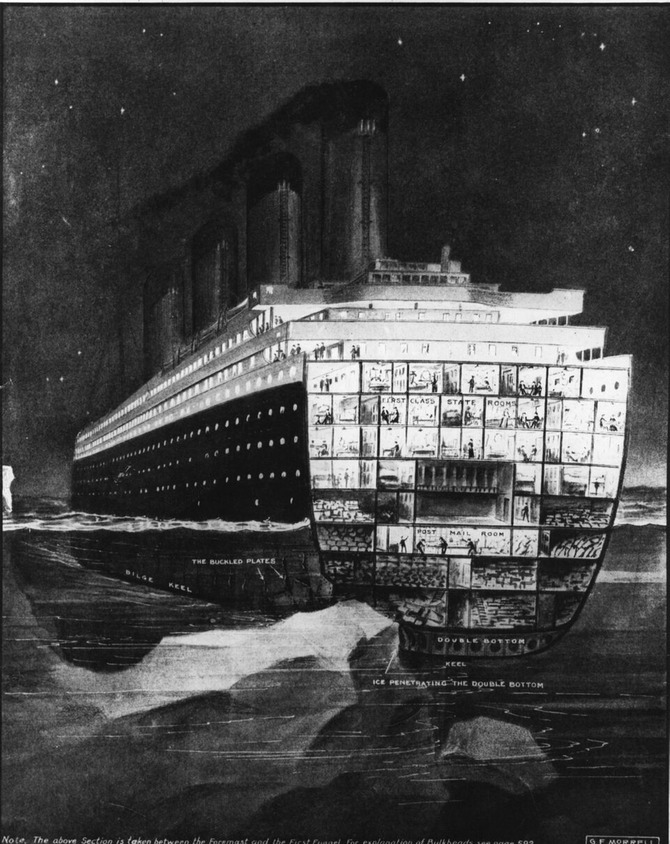 670x844 Titanic Drawings That Inspire Fear Part One - Titanic Sinking Drawing