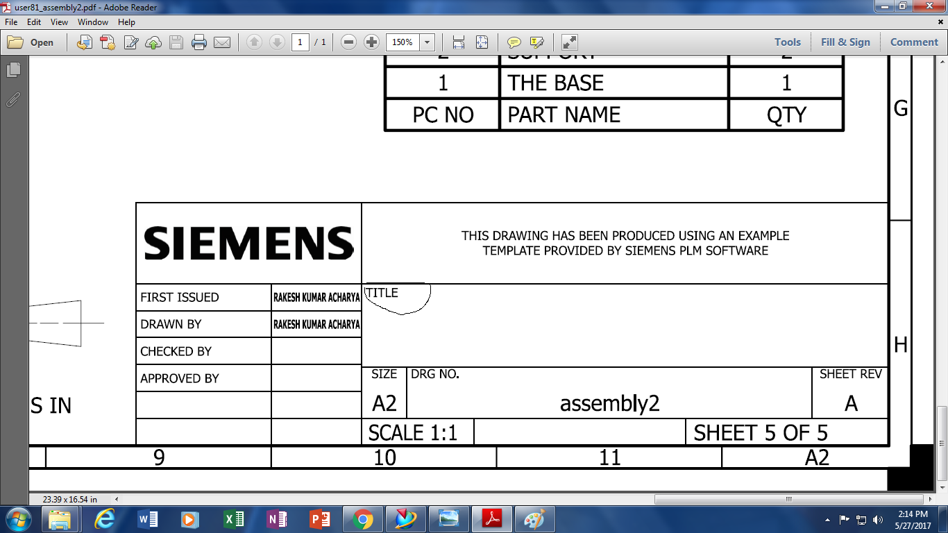 1366x768 how to edit title bar in nx unigraphics - Title Drawing