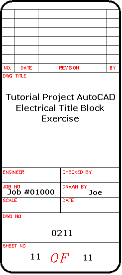 245x550 autocad title block drawing - Title Drawing