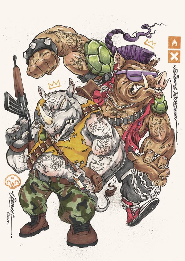 600x849 love all these tmnt drawings shredder, splinter, krang, casey - Tmnt Drawings