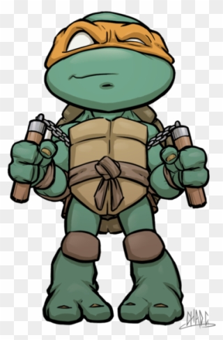 320x487 Ninja Turtles Clipart Cartoon - Tmnt Michelangelo Drawing