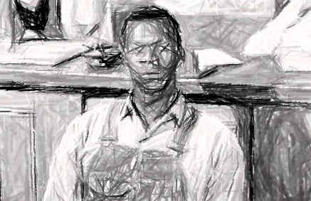437x283 Sketch Of Tom Robinson - To Kill A Mockingbird Drawings