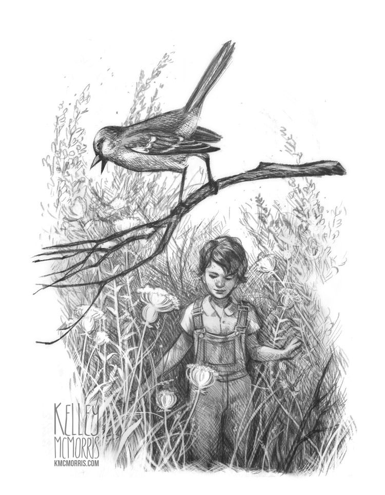 750x964 Your Father's Right, She Said Mockingbirds Don't Do One Thing - To Kill A Mockingbird Drawings