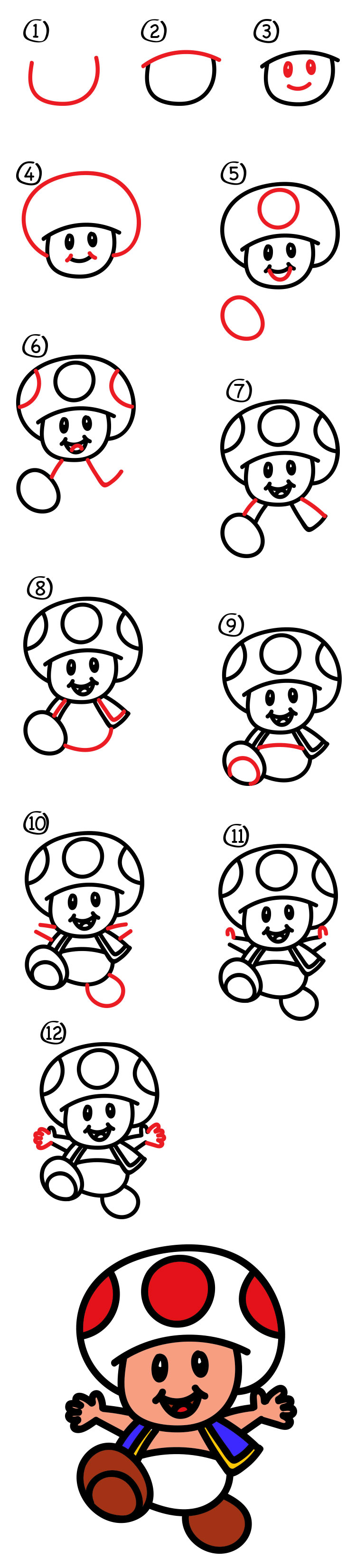 How to draw toad