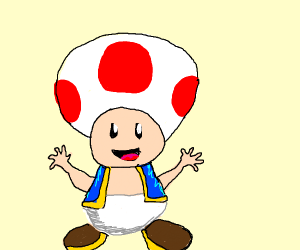 300x250 toad - Toad Mario Drawing