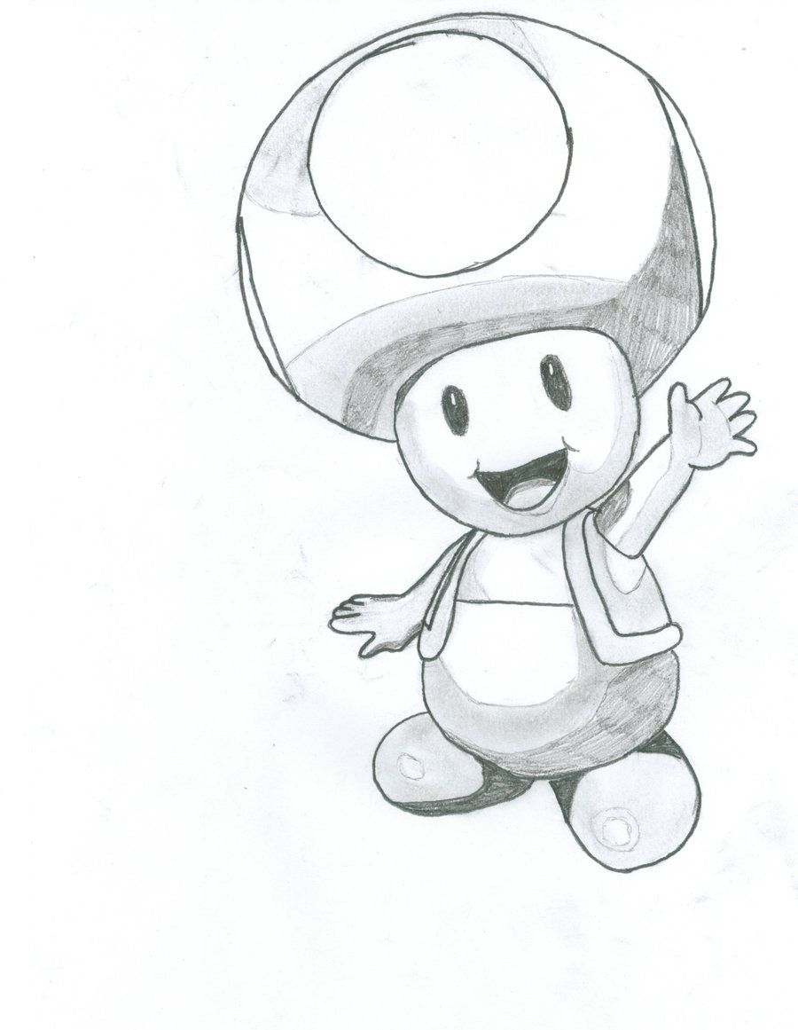 900x1161 toad mario drawing - Toad Mario Drawing