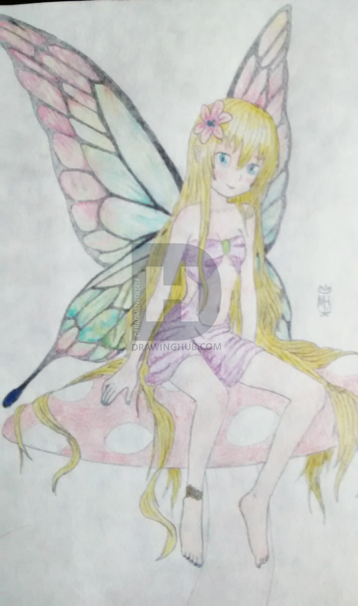 1456x2462 Toadstool Fairy Drawing - Toadstool Drawing