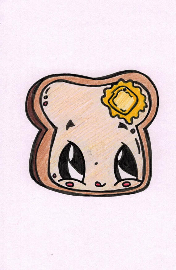 570x871 buttered toast cartoon inkimagined drawings, cute easy - Toast Drawing