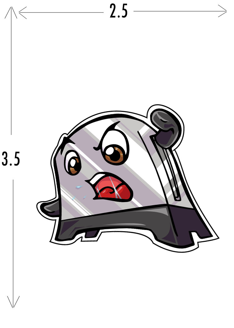 750x1050 brave little toaster sticker bunleungart online store powered - Toaster Drawing