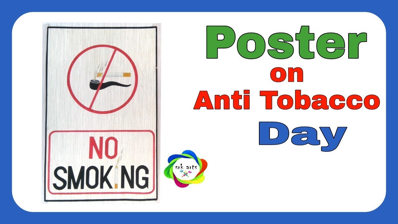 1280x720 poster on anti tobacco day no smoking drawingsrk arts srk - Tobacco Drawing