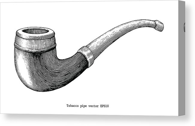 651x421 tobacco pipe hand drawing vintage clip art isolated on white - Tobacco Drawing