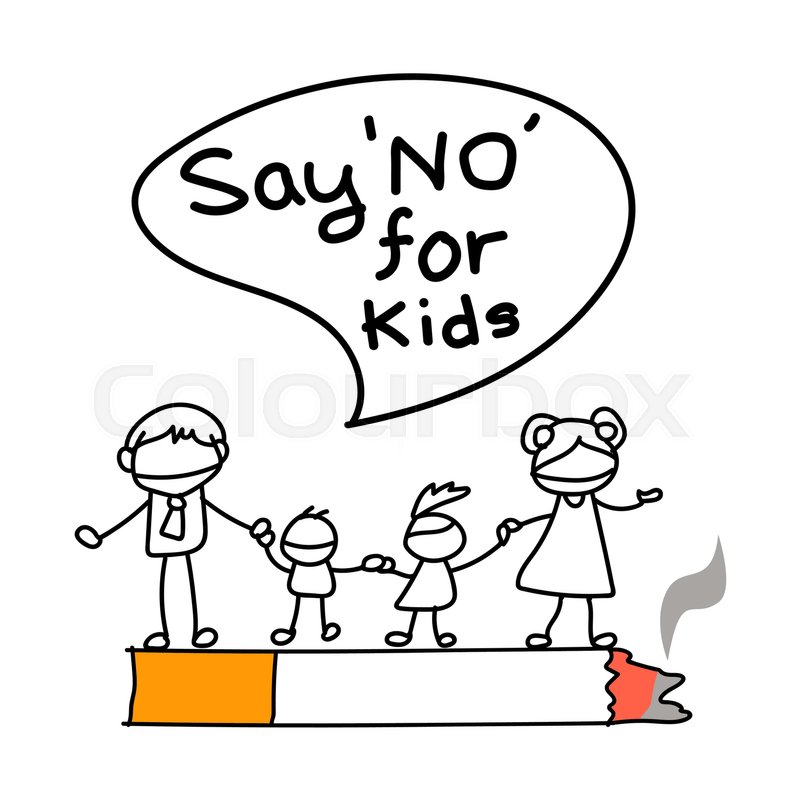 800x800 world no tobacco day concept for kid stock vector colourbox - Tobacco Drawing