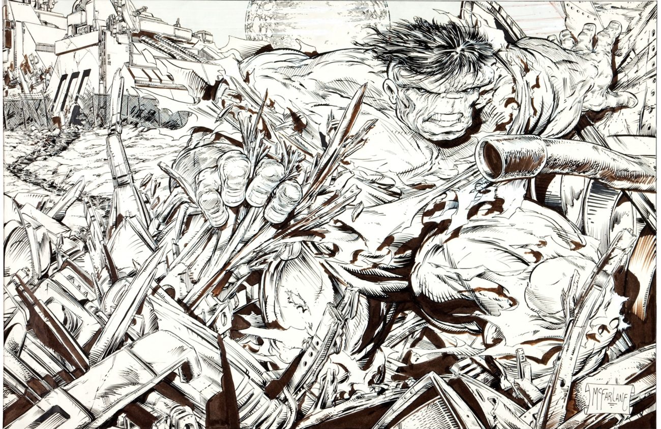 1300x844 todd mcfarlane incredible hulk drawing dangerous universe - Todd Mcfarlane Drawing