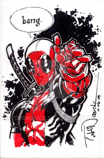 400x608 Deadpool Tampa Con Commission - Todd Nauck Drawing
