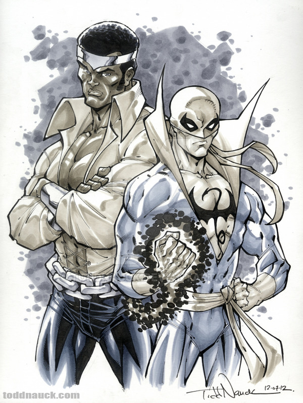 600x798 Powerman And Iron Fist - Todd Nauck Drawing