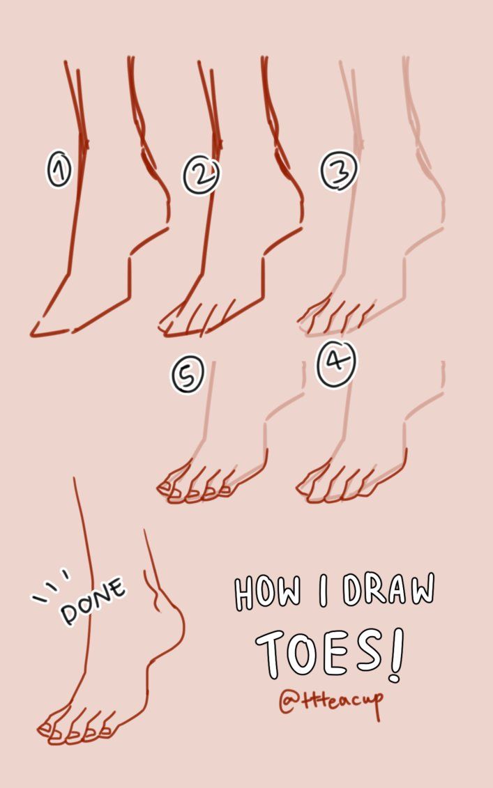 707x1131 How I Draw Toes - Toe Drawing