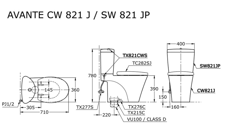 909x513 toto piece toilet bowl - Toilet Bowl Drawing