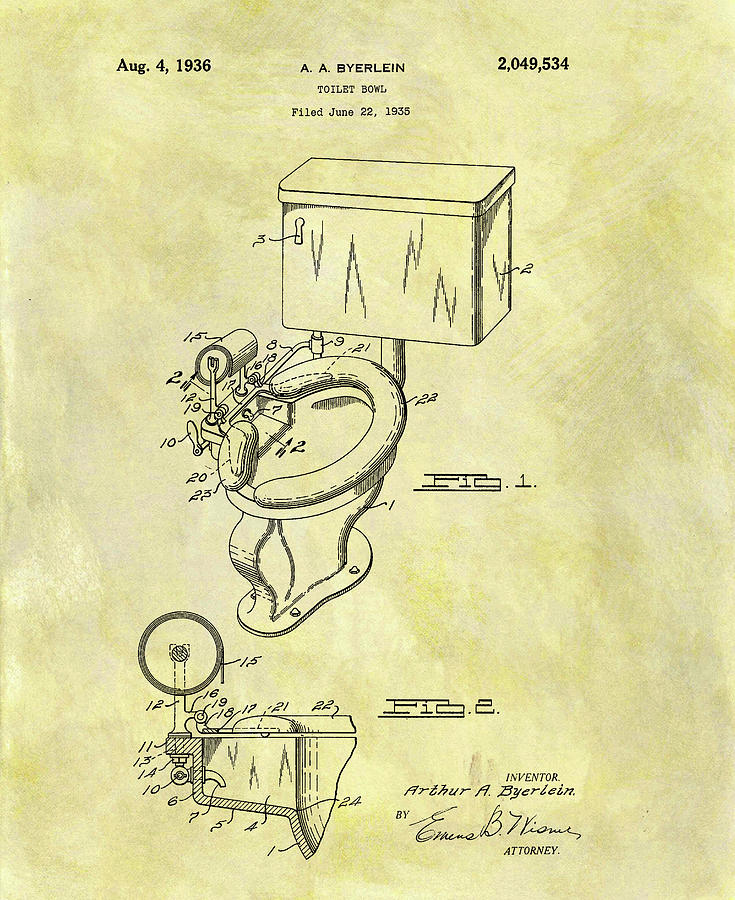 735x900 toilet bowl patent drawing - Toilet Bowl Drawing