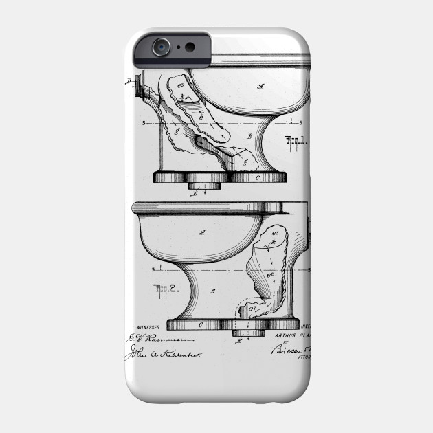 630x630 toilet bowl vintage patent hand drawing - Toilet Bowl Drawing