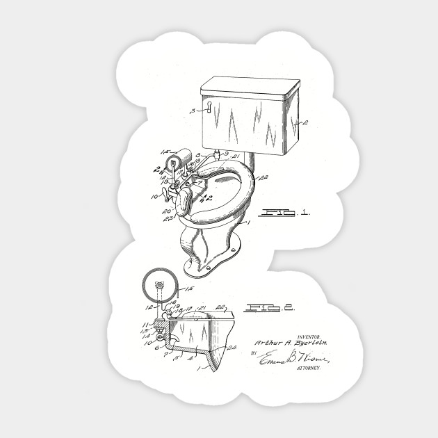 630x630 toilet bowl vintage patent hand drawing - Toilet Bowl Drawing