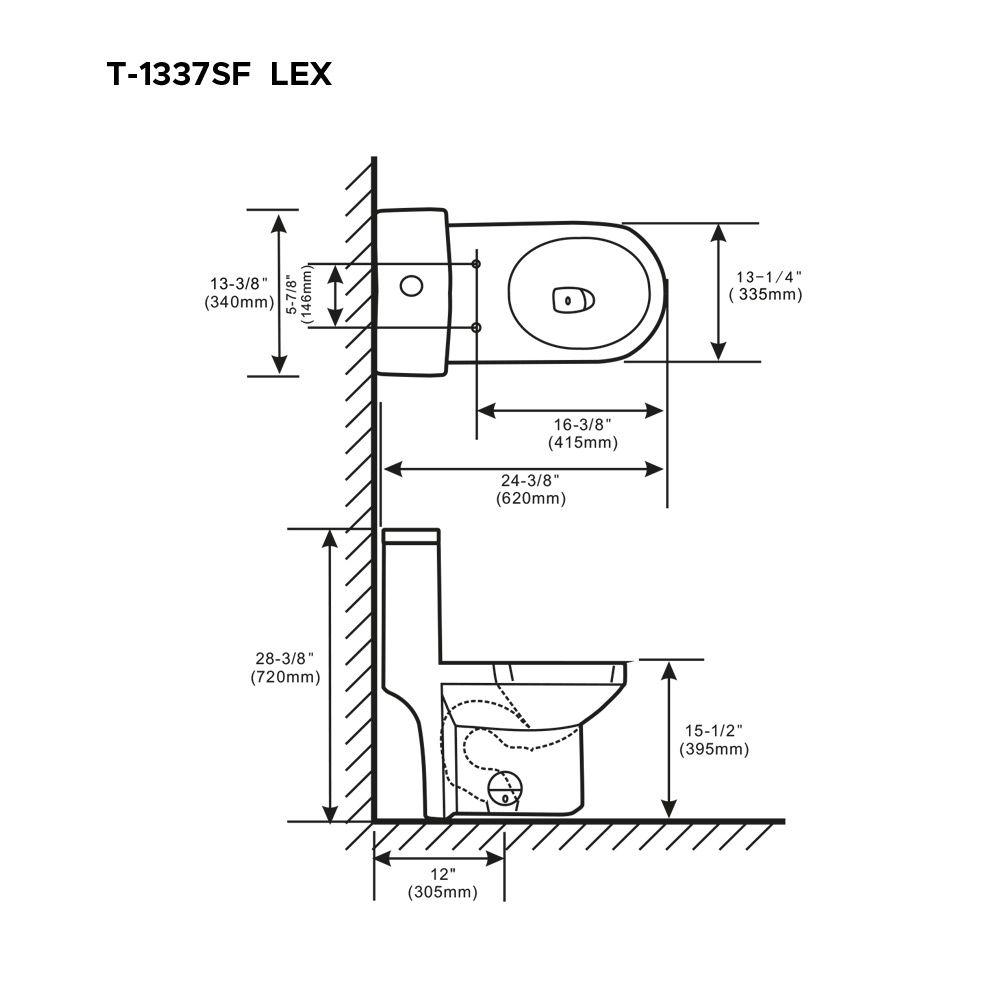 1000x1000 duo lex one piece toilet and illumibowl motion activated toilet - Toilet Bowl Drawing