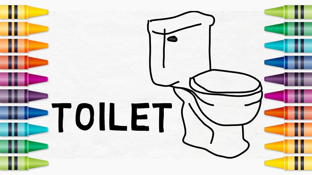 1280x720 how to draw toilet bowl step - Toilet Bowl Drawing
