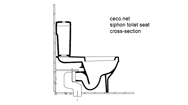 640x360 Autocad Drawing Toilet Siphon Wc Cross Section Dwg - Toilet Detail Drawing