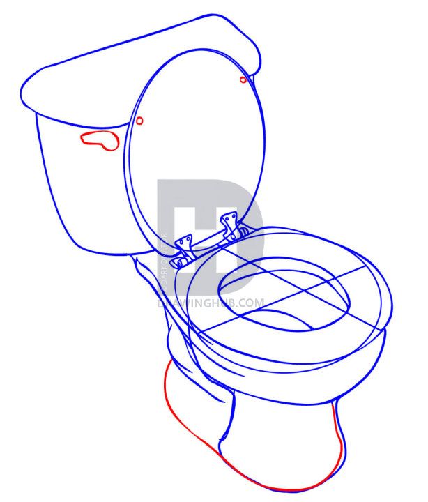 614x720 how to draw a toilet, step - Toilet Drawing