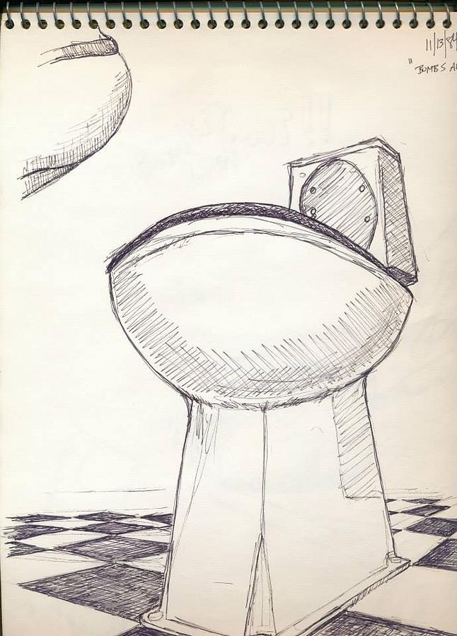 646x900 Toilet And Bum Drawing - Toilet Drawing