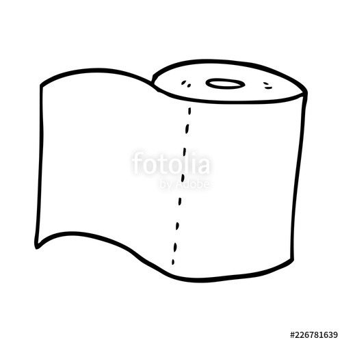 500x500 Line Drawing Cartoon Toilet Roll Stock Image And Royalty Free - Toilet Line Drawing
