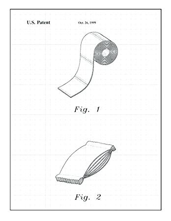 348x450 multi ply toilet paper patent print art poster black drawing - Toilet Paper Drawing