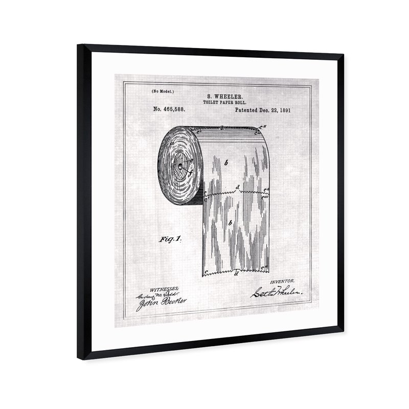 800x800 oliver gal 'toilet paper roll art' framed print reviews - Toilet Paper Drawing