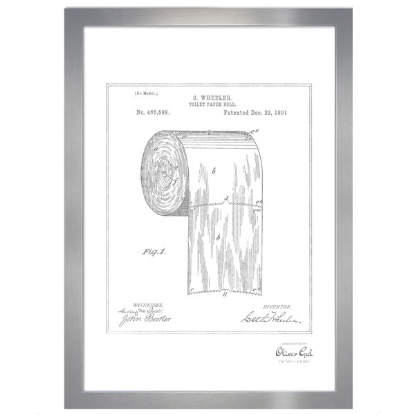 600x600 toilet paper roll framed drawing print reviews joss main - Toilet Paper Patent Drawing