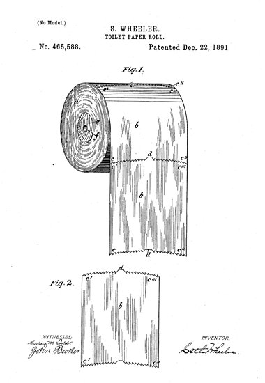 380x550 toilet paper roll - Toilet Paper Patent Drawing