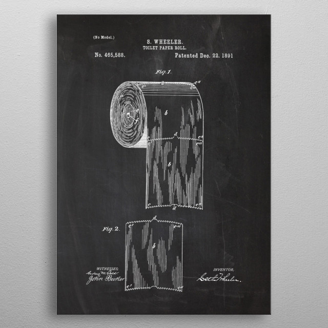 640x640 Toilet Paper Roll - Toilet Paper Roll Patent Drawing