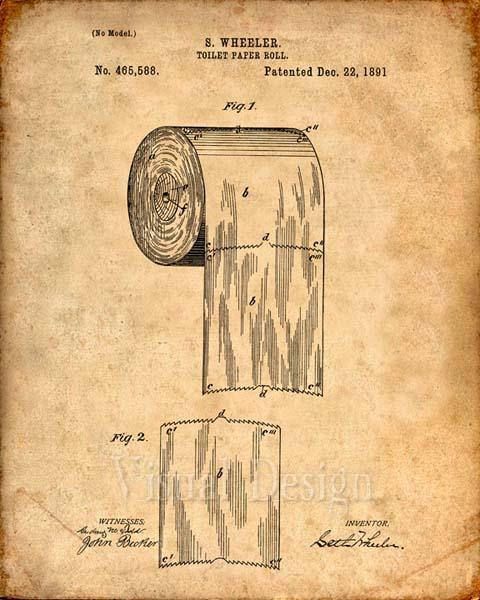 480x600 This Is A Print Of The Patent Drawing For A Toilet Paper Roll - Toilet Paper Roll Patent Drawing